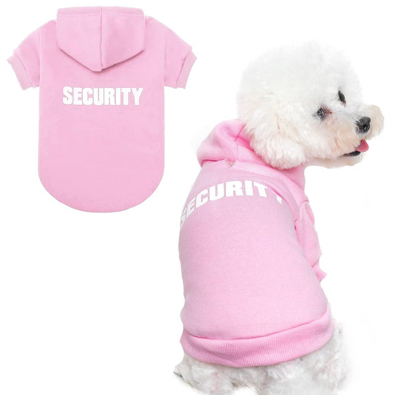 BINGPET Security Dog Hoodies Puppy Sweater Cold Weather Dog Coats Soft Brushed Fleece Pet Clothes Hooded Sweatshirt for Dog Cat - Image 1